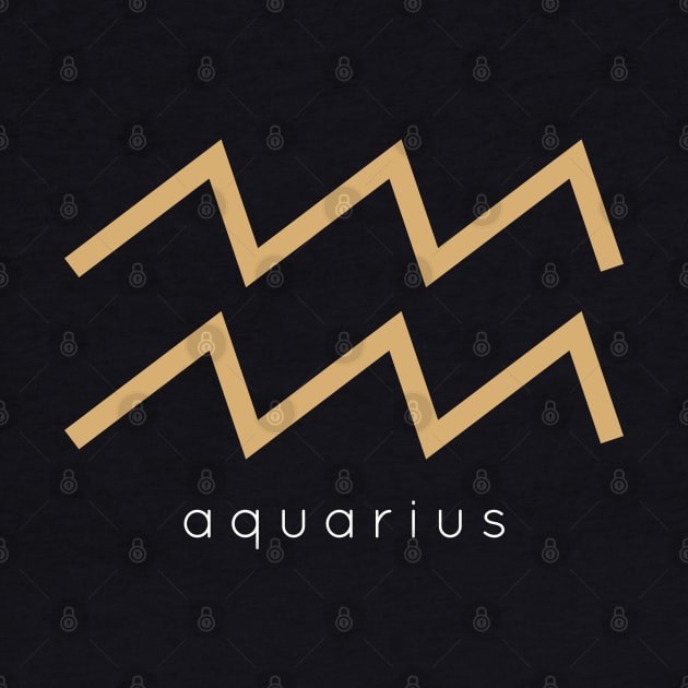 Zodiac Sign Aquarius by teeleoshirts